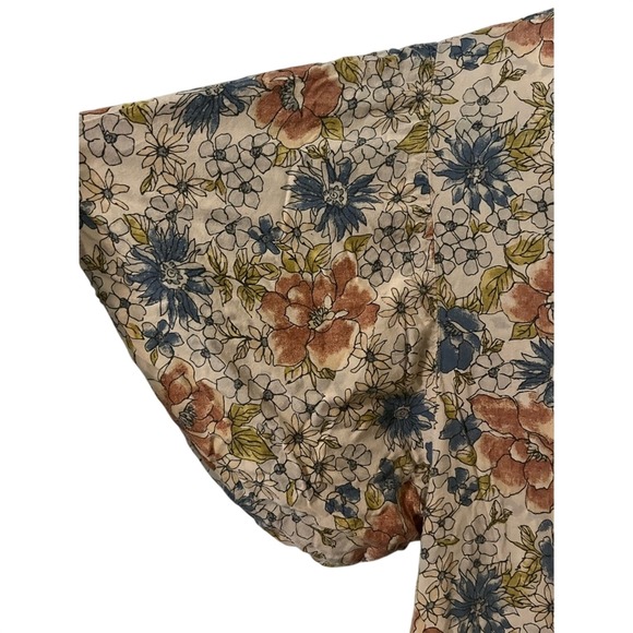 Saltwater LUXE Floral High Low Button down Open Back Midi Dress Sz S Made in USA - Picture 3 of 7